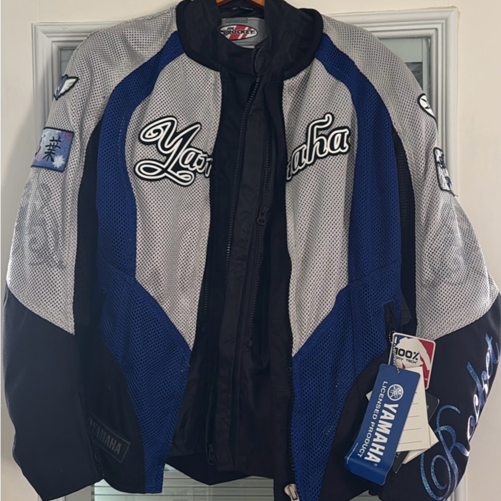 Joe Rocket Blue, Gray & Black Yamaha Performance Women’s Motorcycle Jacket
